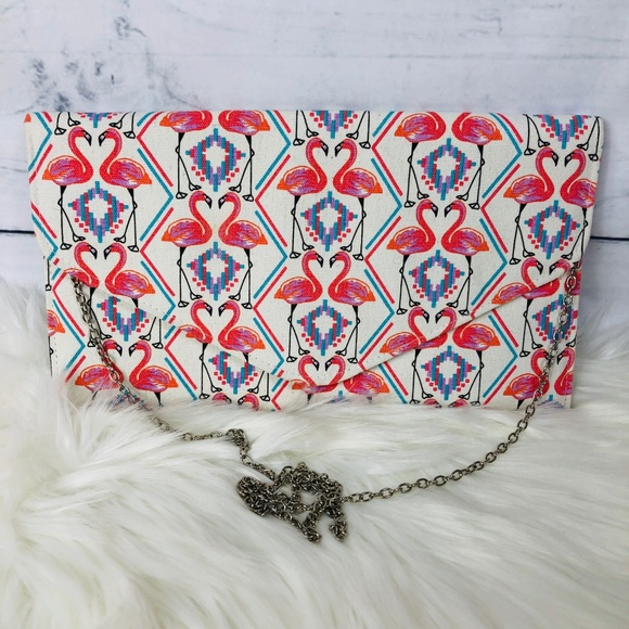 CLUTCH | Flamingo Shoulder Clutch Purse-646 - Picture 5 of 8